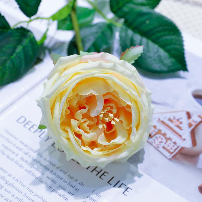 45cm Artificial Flower Austin Rose Moisturizing Interior Home Decoration Living Room Bedroom Wedding Flower Ornament