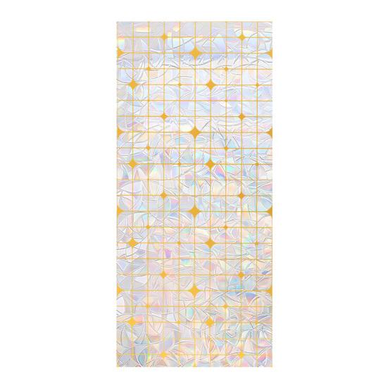 Window Privacy Film Stained Glass Pattern Decorative Window Sticker Rainbow Static Cling Sun D