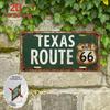 A VintageStyle D Flat Sign Representing Texas Route Measuring Inches by Inches Made of Aluminum It Showcases