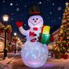 1.5M Christmas Snowman Inflatable Ballon Set LED Air Blown Christmas Ballon for Outdoor Garden Yard Christmas Holiday Decoration