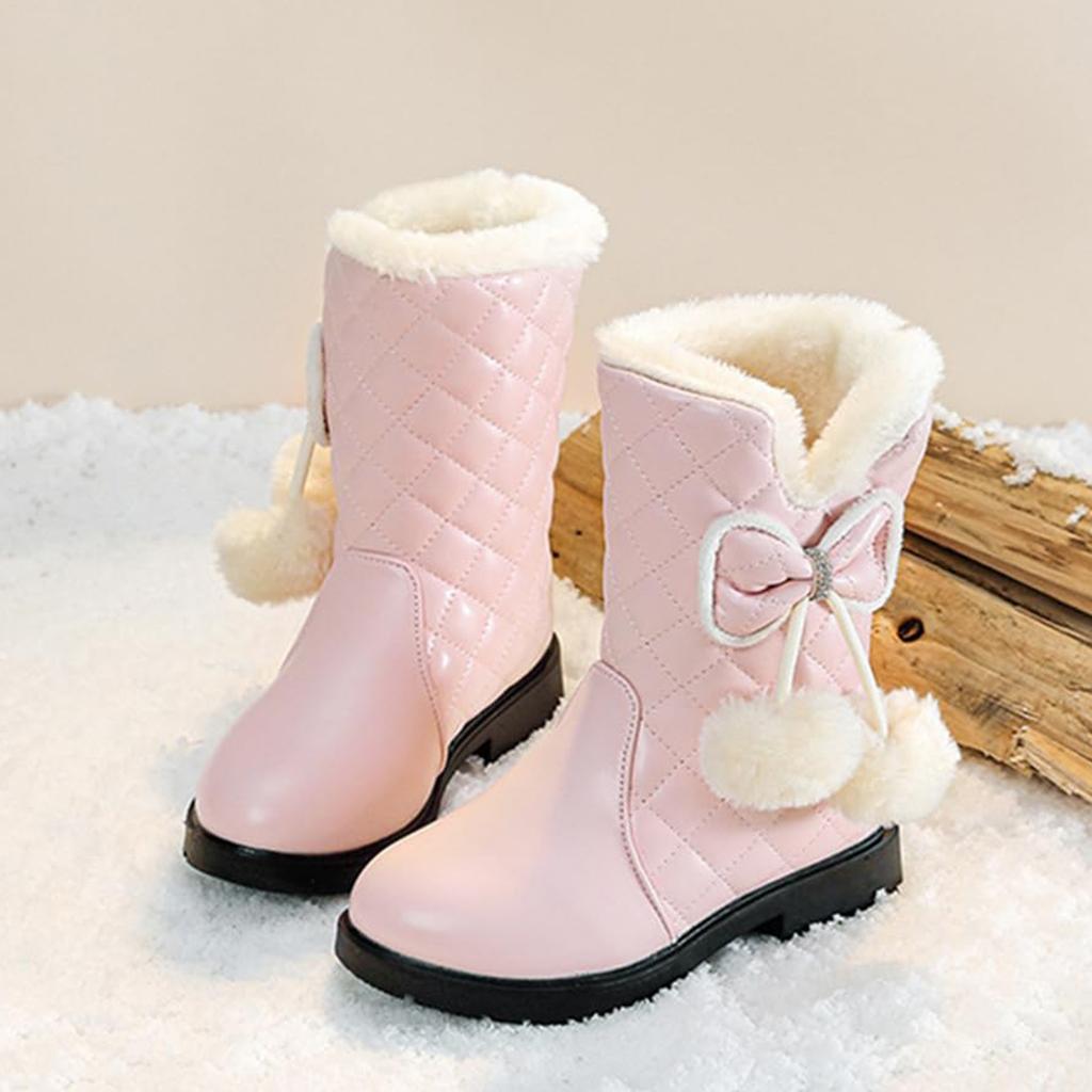 Children's Boots, Snow Boots, Girls' Thick Fleece And Warm Midsole Boots