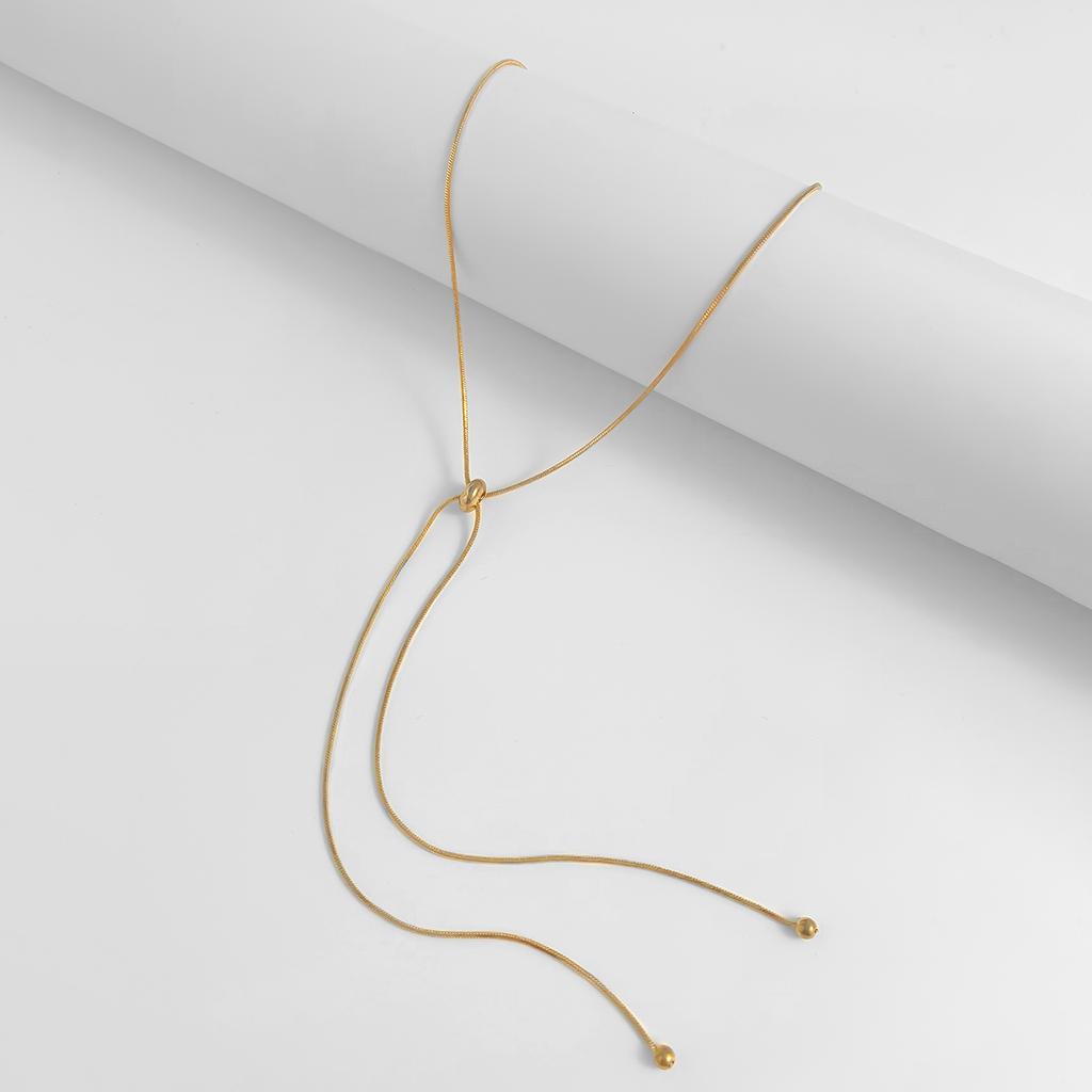 Ingemark Kpop Snake Chain Choker Necklace for Women Girl Wedding On The Neck Temperament Ball Pendant Thin Link Party Jewelry