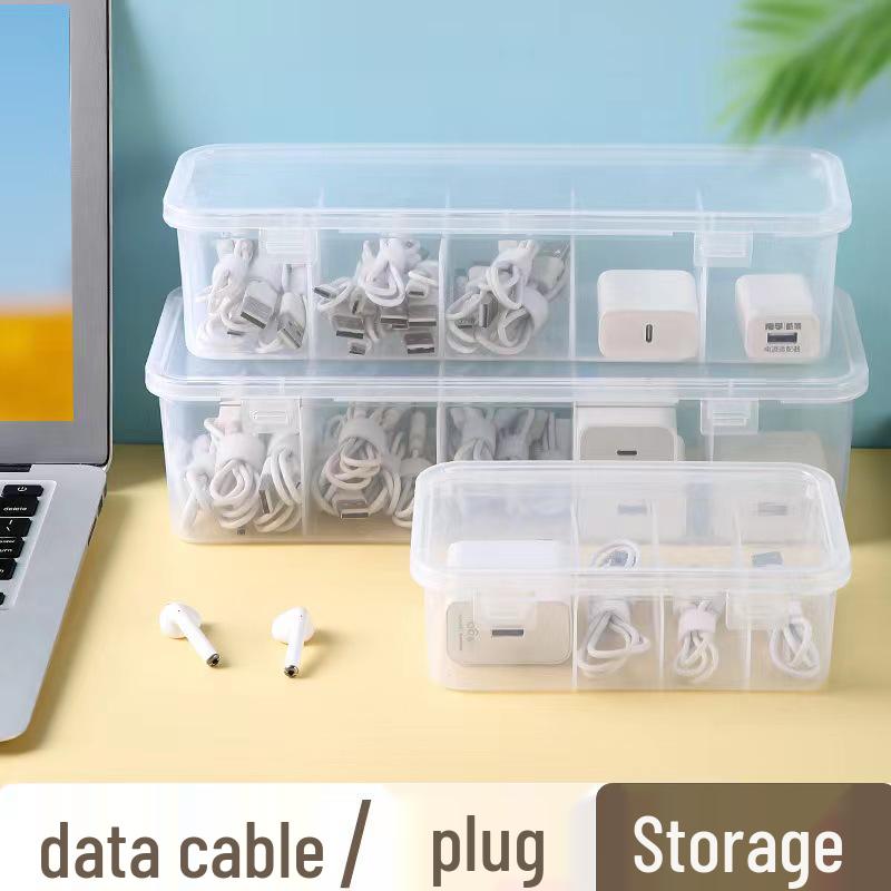 Transparent Desktop Cable Organizer for Chargers and Cables