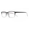 Full Rim Rectangle Black Clear Gradient Smartbuy Collection Alpha 2460 C6 Fashion Unisex Eyeglasses