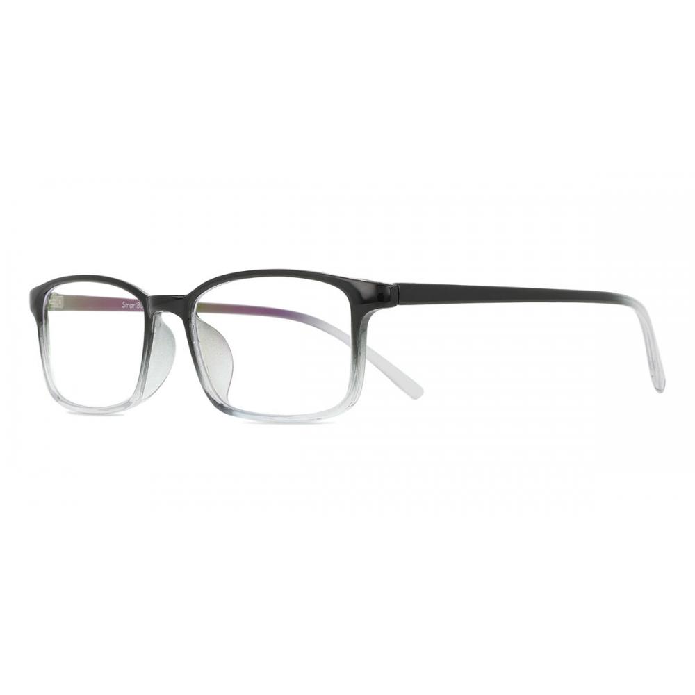 Full Rim Rectangle Black Clear Gradient Smartbuy Collection Alpha 2460 C6 Fashion Unisex Eyeglasses