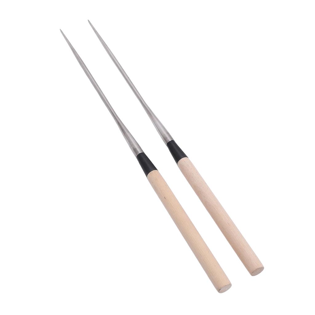 Sushi Chopsticks Professional Solid Wood Stainless Steel Pointed Sashimi Chopsticks for Restaurant
