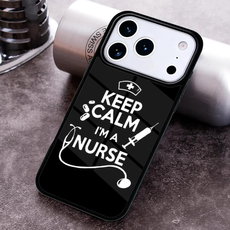 Medizin Beruhige dich, ich bin Krankenschwester weiche Handyhülle für iPhone 17 16 15 Pro Max Air 14 13 12 11 Plus Stoßfeste Capa Hülle