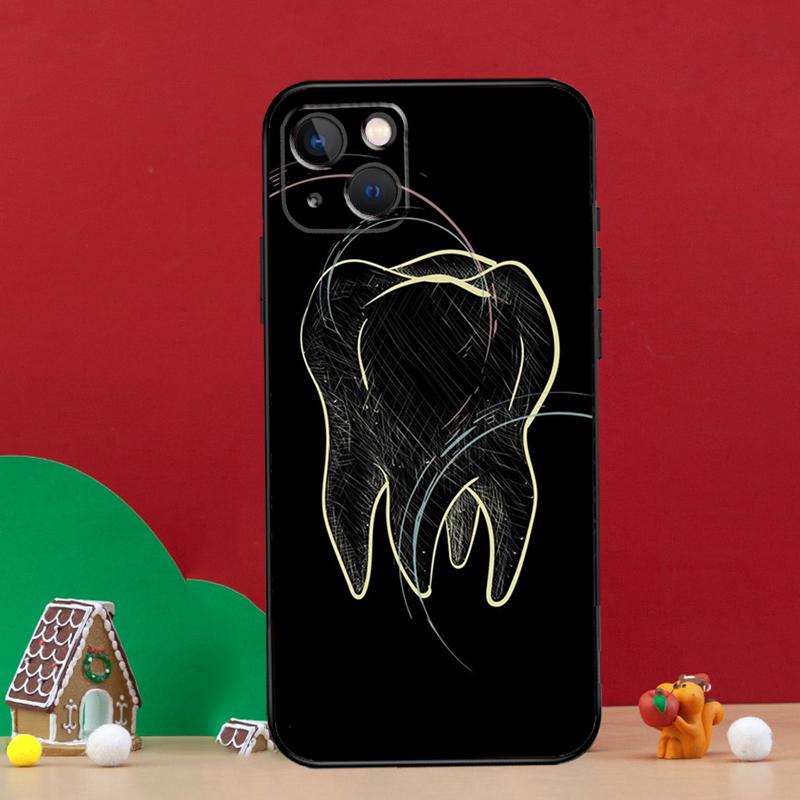 

Dentist Tooth Pattern Capa For iPhone 15 11 14 Pro Max 12 13 14 Pro Max Plus X XR XS Max 12 13 Mini Phone Case iPhone 16Pro MAX
