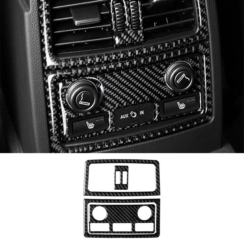 Carbon Fiber Car Rear Exhaust Air Outlet Vent Trim Stickers Car Styling For BMW Old 5 Series E60 E61 2005-2010 Car