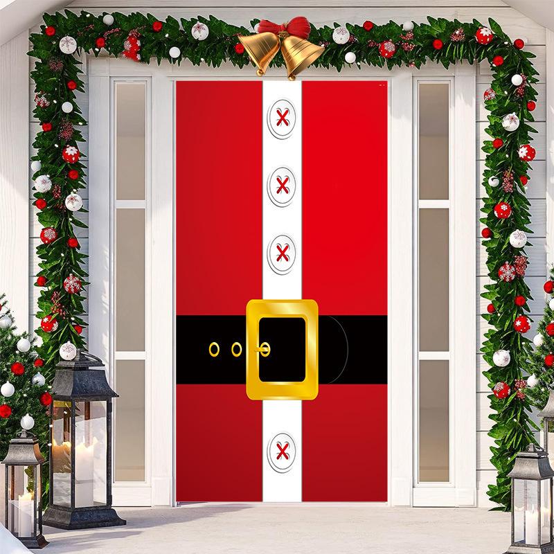 Christmas Door Tapestry: Hanging Cloth Decoration for Festivals & Parties