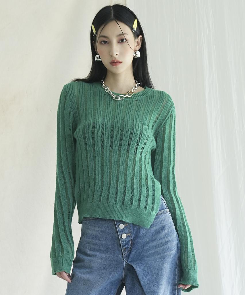 AVANDRESS See-Through Knitwear - 4Col