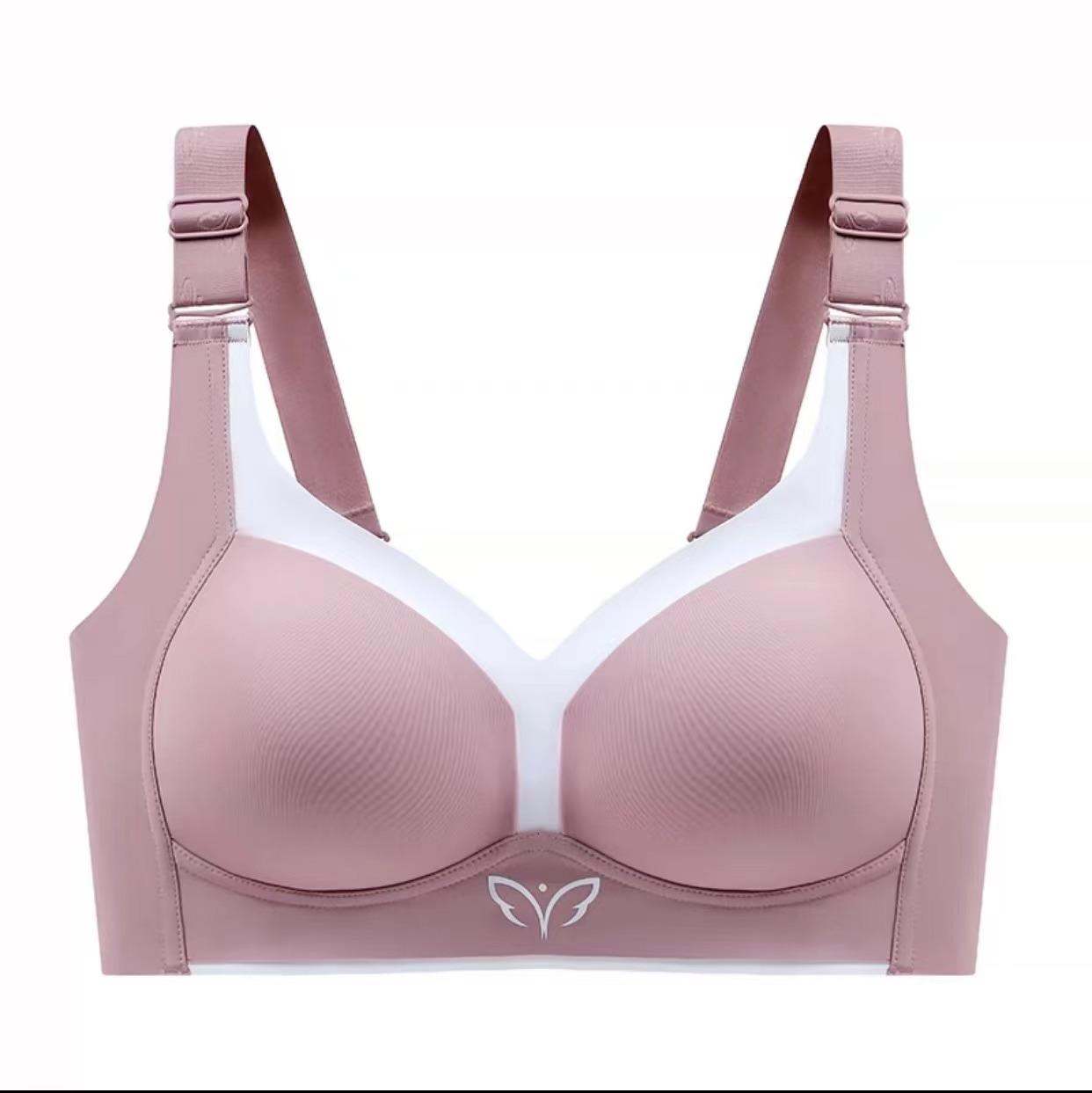 

Бюстгальтеры пуш-ап для женщин, большие размеры, бесшовный бюстгальтер, беспроводной бюстгальтер, на легкой подкладке, полный охват, бюстгальтер, нижнее белье, чашка CDE 115E