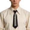 Luxurious Crystal Decors Neck Tie For Grooms Bridesmaids And Guests Long Necklace Preknotted Tie for Party Gathering