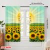 2pcs 2D Flat Printing Drapes Sunflowers Belief Tomorrow Garden Polyester Without Electricity Party Decorations for Room Bedroom