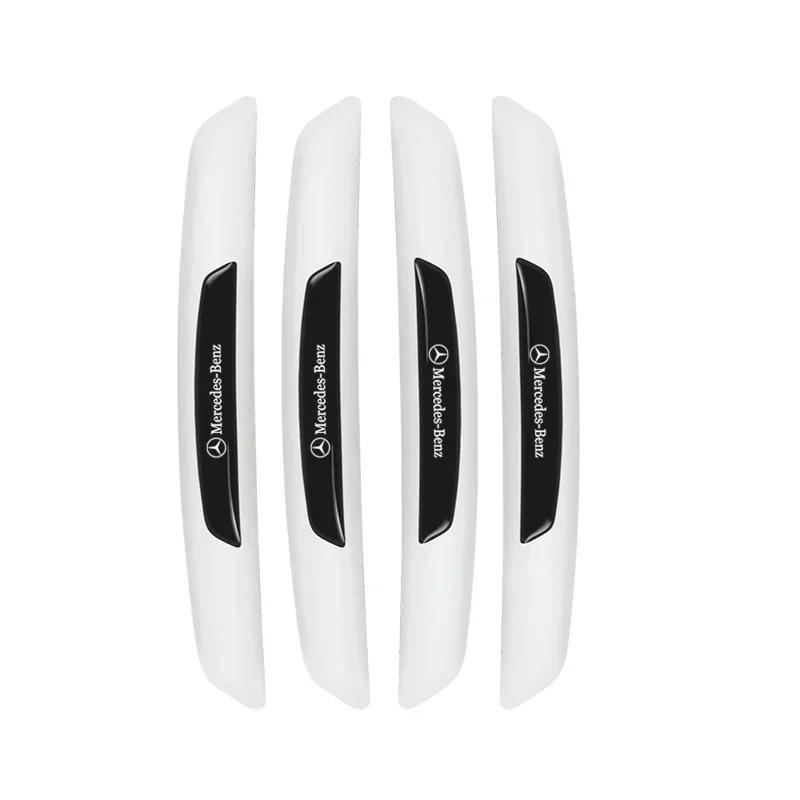 Twsqj4 2025 Hot 4Pcs Rubber Anti Collision Strip Car Door Rearview Mirror Protector Stickers For Mercedes Benz AMG GLC GLE W204 W205 W2