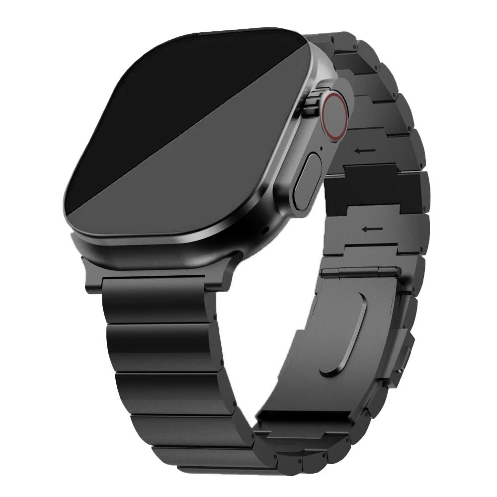 Cinturino da Uomo in Titanio per Apple Watch Ultra 3 2 49mm Serie 11 10 46mm 9 8 7 45mm Braccialetto in Metallo Business per iWatch 6 SE 44mm