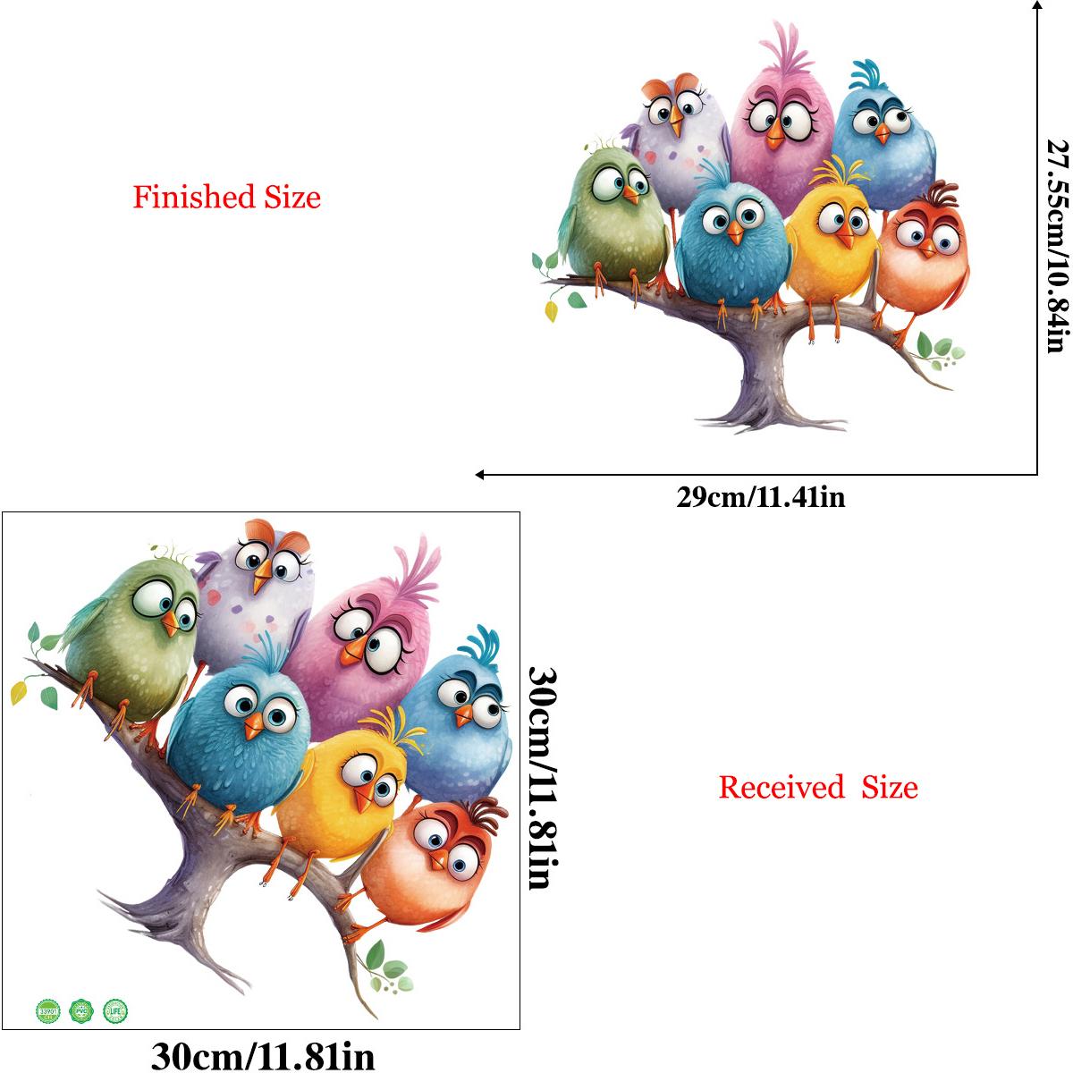 Креативные милые наклейки на стену с птицами и ветвями деревьев для детской спальни, настенные фоновые наклейки для украшения стола as pic