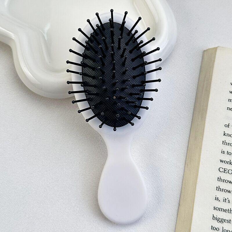 Portable Macaron Air Cushion Massage Comb for Students - Compact Beauty Hair Tool