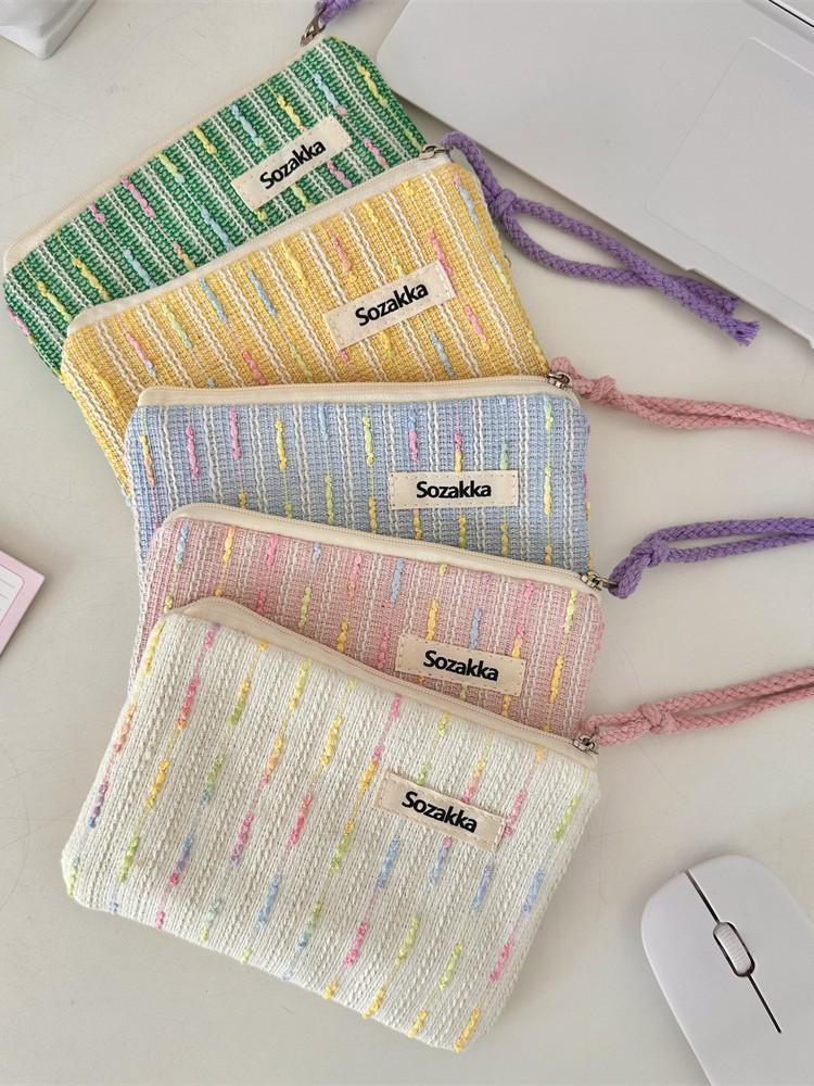 Cute Small Cosmetic Bag for Student - Portable Makeup, Lipstick, and Earphone Storage