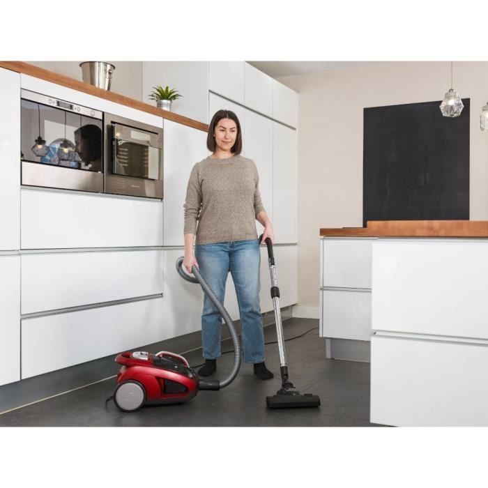 NILFISK Meteor Deluxe Bagless Vacuum Cleaner - Red - HEPA H13 Filter - 2 L