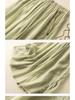 Retro Embroidered Tencel Wide-Leg Pants - Women’s High-Waist Summer Casual with Slit Tassel Details.