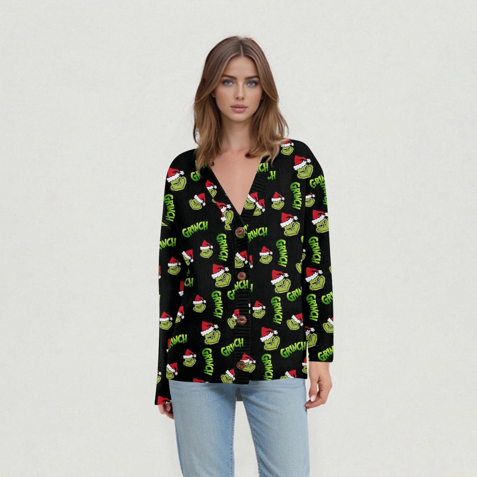 

Женские повседневные топы на каждый день Вязаный кардиган-жакет XXL чёрный