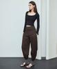 Debiweeo Joy Pintuck Harem Pants Devi-B0090-Brown
