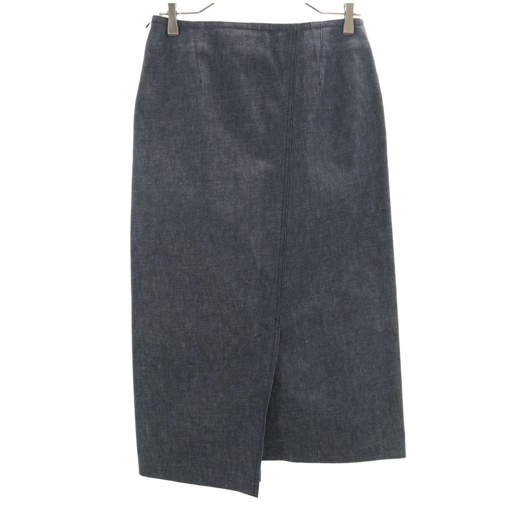 Unused IENA Made In Japan Long Length Rigid Denim Skirt 38 Navy System Women Used