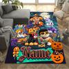 Halloween Bluebird Party Customize Text Floor Mat Design for Bedrooms Hallway Game Room Living Rooms Anti-slip Rug Office Home Decor