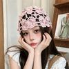 Breathable Pullover Cold Hat Hand-crocheted Beret Cap Fashion Knitted Beanie Cap  Women