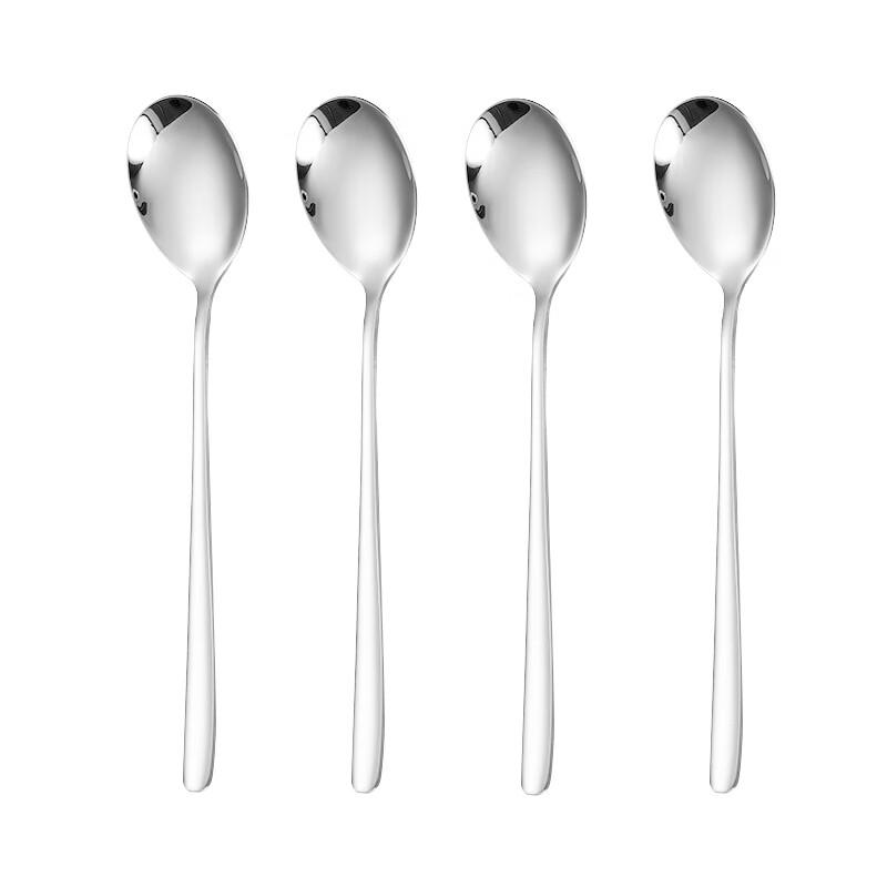 Shihua 316L Stainless Steel Soup Spoons, Extra Large Thick Serving Spoons, Rice Spoons, Soup Spoons, Tablespoons, 4-Piece Set