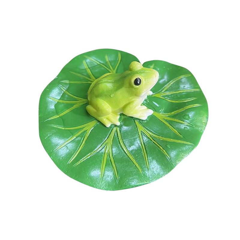 Decor de grădină cu broască din rășină, Ornament animal realist, Sculptură decorativă broască pentru uz interior și exterior, Perfect pentru casă, balcon