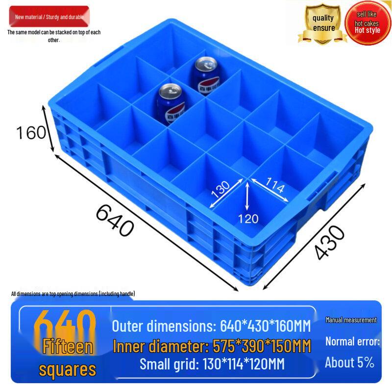 Multi-Grid Plastic Parts Storage Organizer Box