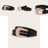 Classic Fashion Casual Leather Belt For Women With Pearl Decor For Spring