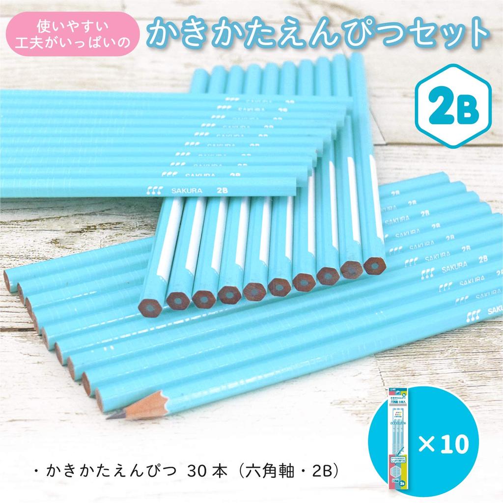 Sakura Writing Elementary School 2B G6 3 Pencils X 10 Cray-Pas Pencils, Supplies, Pencils, 2B-3P#36(10), Blue,