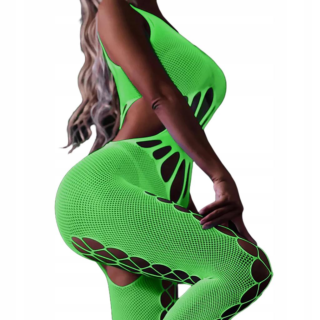 Glow In The Dark Mesh Bodystocking With A Hole Sexy Universal