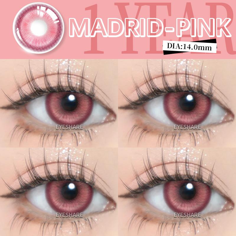 1 Pair Cosplay Colored Contact Lenses for Eyes Anime Red Beauty Makeup Lens Halloween Pink Eyes Lenses Purple Contacts