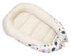 Baby cocoon wrap, double-sided, minky (beige + bears)