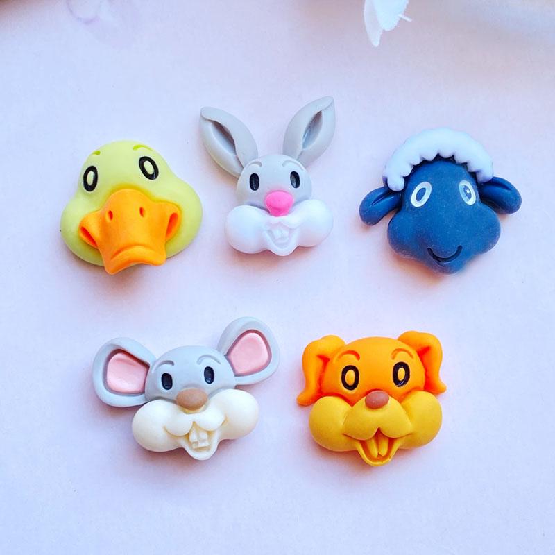 

10Pcs New Cute Resin Mini Cartoon Animals Flat back Cabochon Scrapbook Kawaii DIY Embellishments Accessories