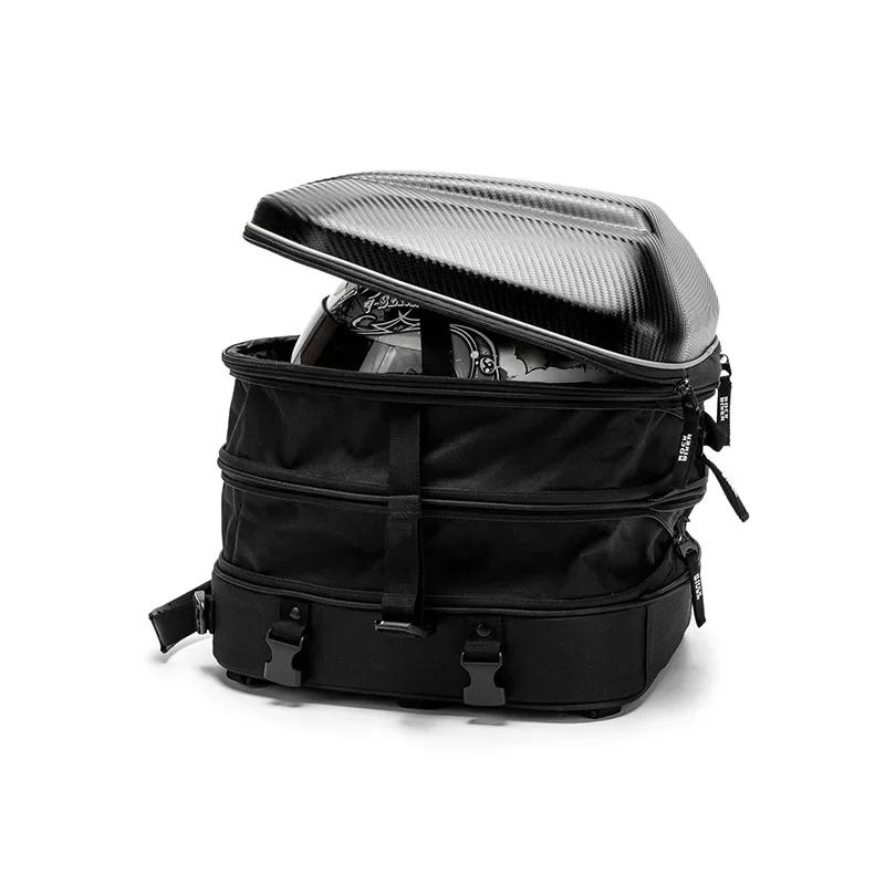 Motorcycle Rear Storage Box - Hard Shell Luggage Bag Large Capacity Shockproof Storage Waterproof Backpack Motorcycle Box