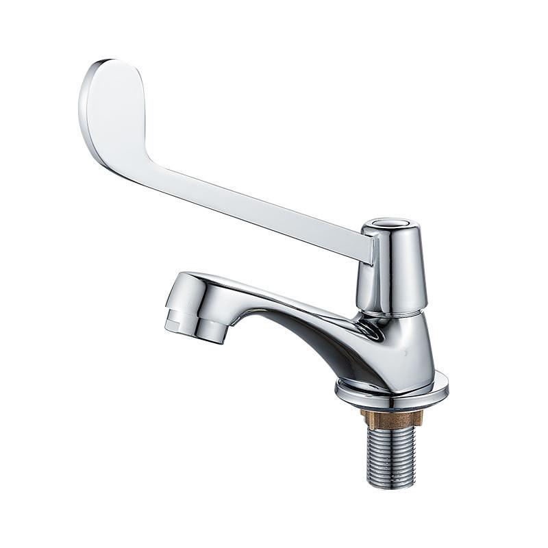 Rubinetto per Lavabo Ospedaliero Monoforo Freddo Manico Lungo Ottone Cromato Rubinetto per Lavabo Ospedaliero Rubinetto Ospedaliero Rubinetto Pubblico