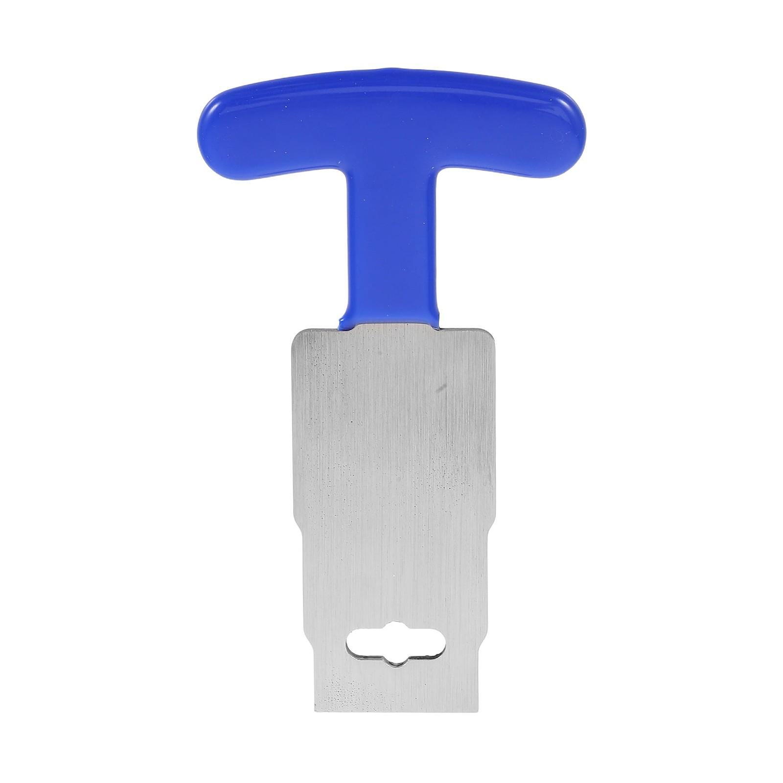 

Инструмент для удаления заглушки из бассейна с ручкой, модернизированный металлический инструмент для удаления седла глазного яблока для насадок спа-заглушек надземных и подземных бассейнов, впускных фитингов One Size синий