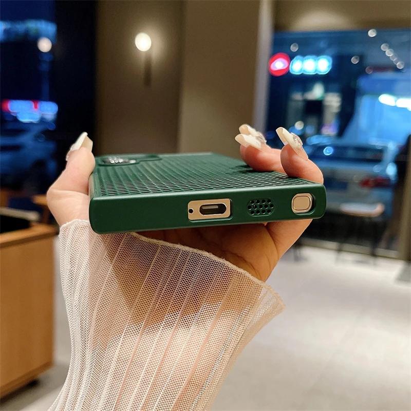 Husă de răcire de lux cu disipare a căldurii pentru Samsung Galaxy S25 S24 S23 FE S22 Ultra Plus Magsafe Husă respirabilă cu încărcare magnetică fără fir