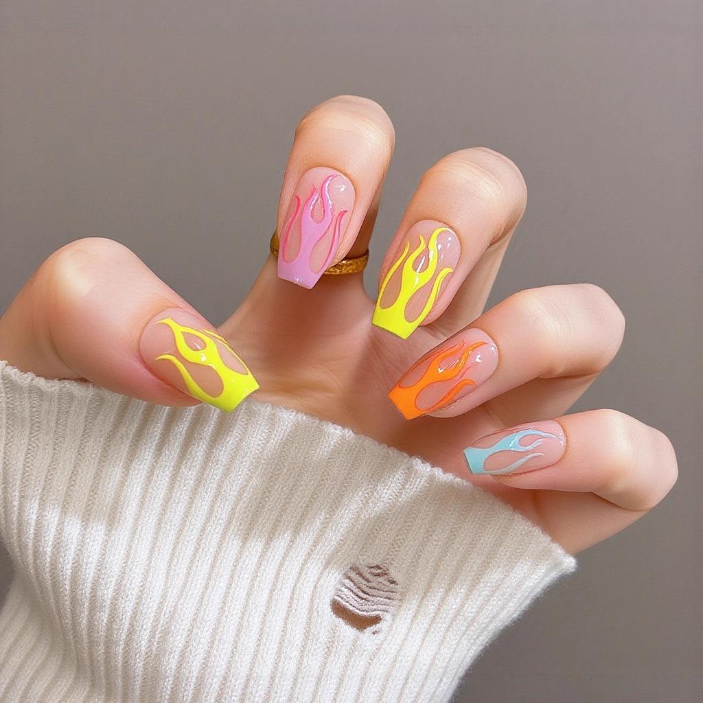 

Ballet Cross-Shaped and T-Shaped Nail Art Tips - European/American Style Press-On Fake Nails
