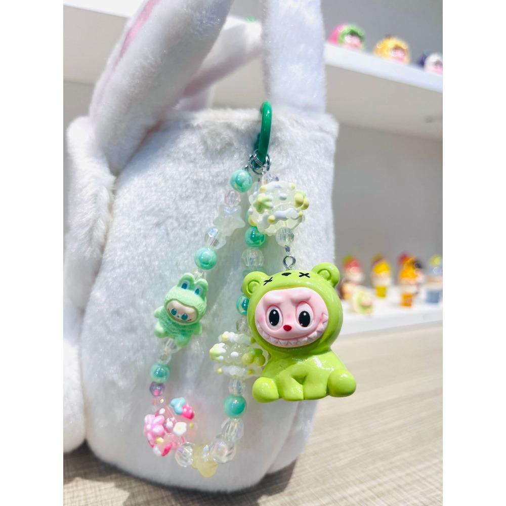 Flocking Wizard Keychain Doll Pendant Internet Celebrity Cute Cartoon Bag Accessories Gift