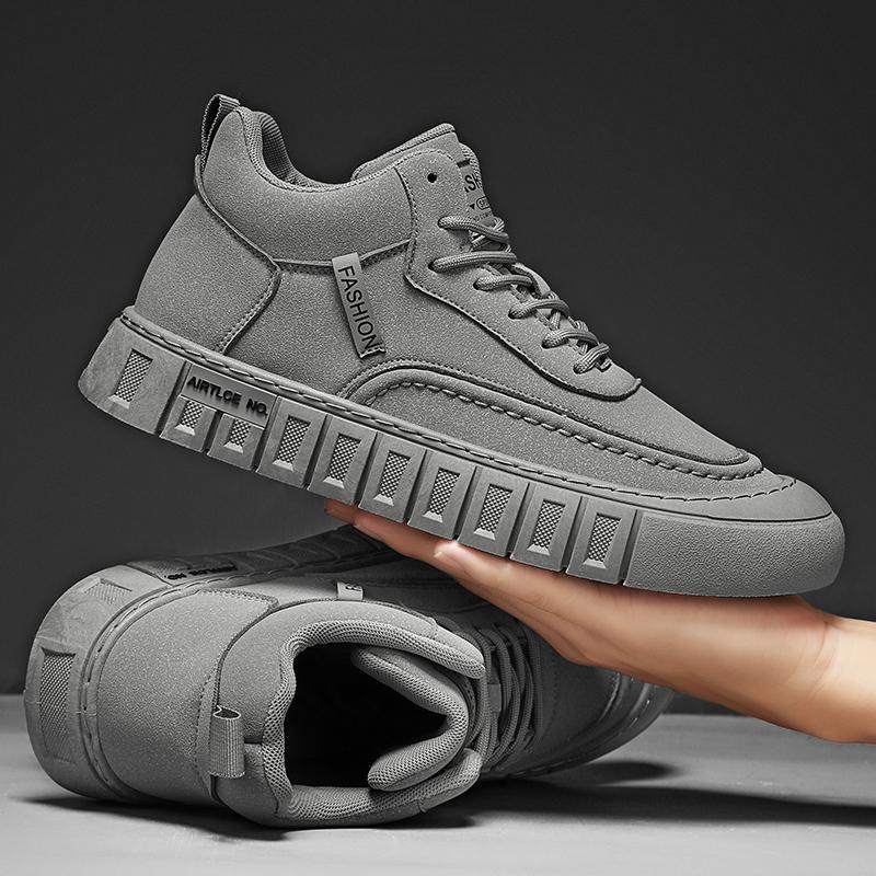 New Fashion Autumn And Winter Men's High Top Martin Boots Students Male Boys Trending Soft Sole Work Shoes Labor Protection Martin Sneakers