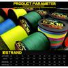 16 Strands PE Braided Fishing Line 0.16mm-0.80mm 25-200LB 300M 16x Core Fishing Sea Line Ocean Rock Fishing Accessories