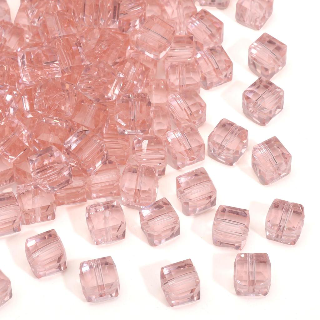 10-20Pcs Glass Crystal Transparent Three-dimensional Square Beads for Jewelry Making DIY Bracelet Necklace