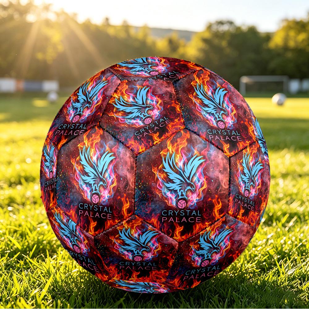 Crystal Palace FootballPrinted Size 5 Soccer Botball, Anti Slip Adult Match Football Souvenir for Football Fans