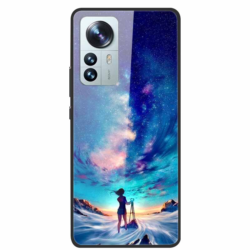 For Redmi Note 12S Case Tempered Glass Hard Back Cover for Xiaomi Redmi Note 12 Note12 Pro 4G 5G Phone Cases Note12S 12 S 12Pro